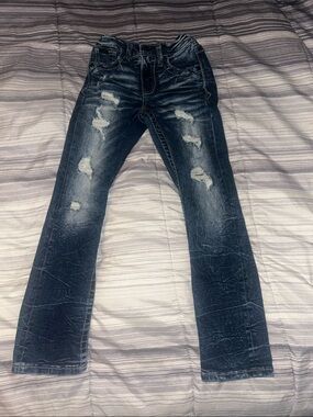 Buckle boy Kids Distressed Dark Blue Jeans